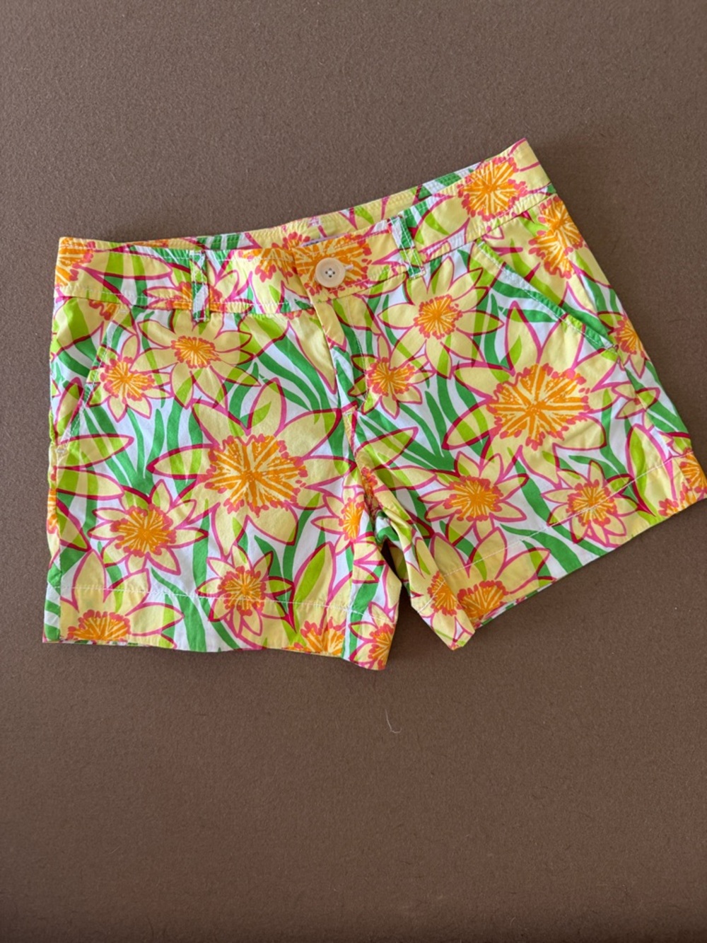 Bright Floral Women's Shorts - Yellow & Green